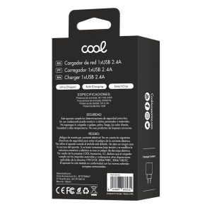 Cargador Red Adaptador 1x USB Universal (2.4 Amp) Blanco