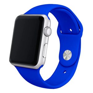 Correa para Apple Watch Series 1 / 2 / 3 / 4 / 5 / 6 / 7 / 8 / 9 / SE (38 / 40 / 41 mm) Goma Azul