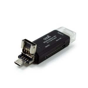 Lector Tarjetas Memoria Universal 3 en 1 (Tipo-C / Micro-USB / USB)